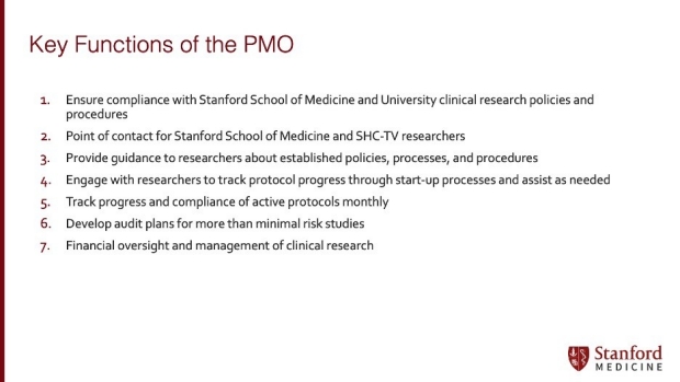 Key Functions of the PMO